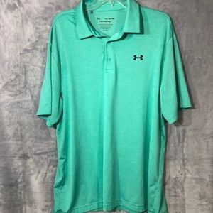 Under Armour the Playoff Polo XL Heatgear  Turquoise short Sleeve Golf